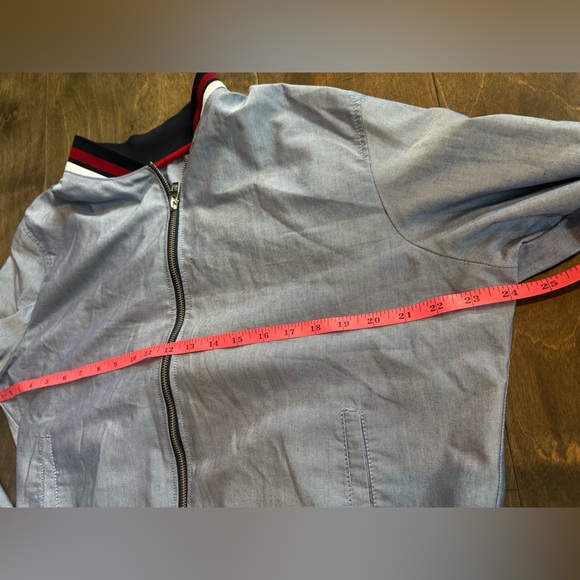 Zara Man Light Denim Bomber Jacket Size M - Picture 5 of 7